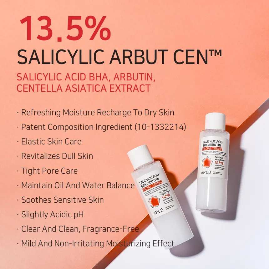 APLB Salicylic Acid BHA Arbutin Facial Toner 160ml - Image 4
