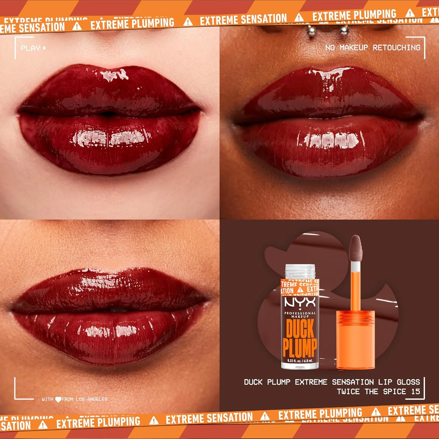 NYX Brillo voluminizador de labios con alto contenido de pigmento Duck Plump - Image 20
